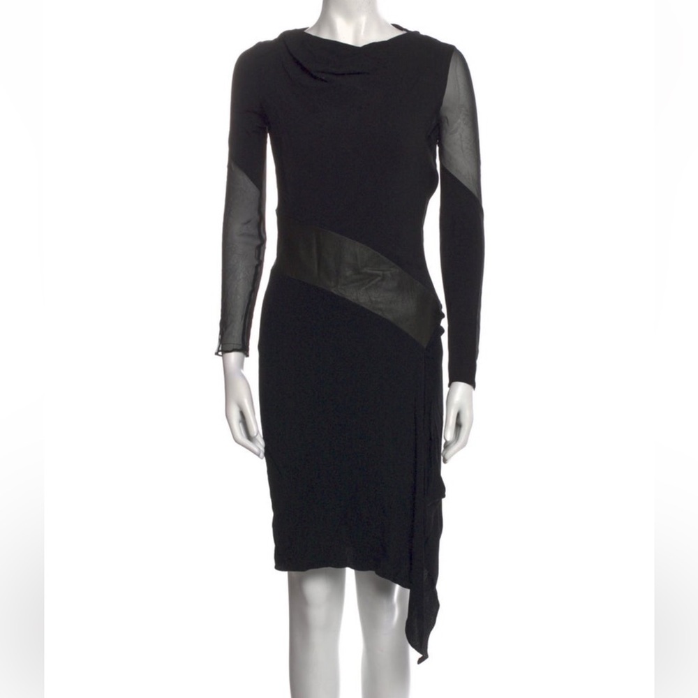 Diane Von Furstenberg Black Asymmetrical Dress